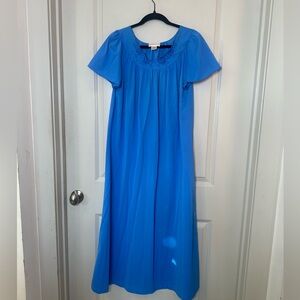 Vintage Shadowline Nylon Maxi Blue Nightgown, Medium
